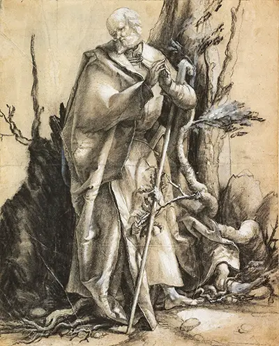 Bearded Saint in a Forest Albrecht Durer